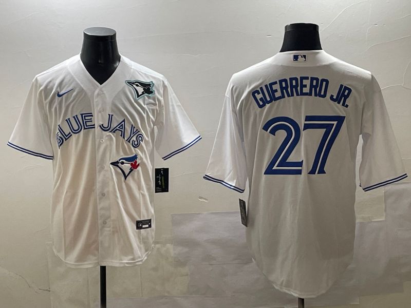 Men Toronto Blue Jays #27 Guerrero jr White Game 2025 Nike MLB Jersey style 3
